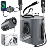 Portable Waist Fan Clip on - Wearable Belt Personal Fans, Hands Free Air Cooler of Neck/Shirt, 100 Speed|Flashlight Rechargeable, Built in Type-C Cable, for Outdoor Job Camping Travel Essentials Gift